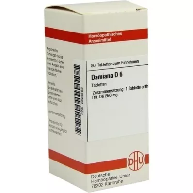 DAMIANA D 6 Comprimidos, 80 Cápsulas