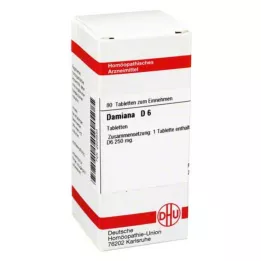 DAMIANA D 6 Comprimidos, 80 Cápsulas