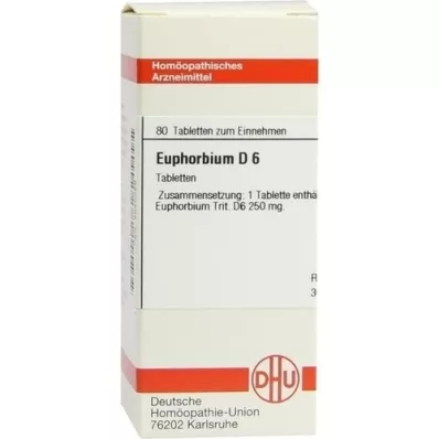 EUPHORBIUM D 6 Comprimidos, 80 Cápsulas