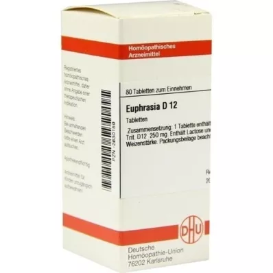 EUPHRASIA D 12 Comprimidos, 80 Cápsulas