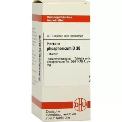 FERRUM PHOSPHORICUM D 30 Comprimidos, 80 Cápsulas