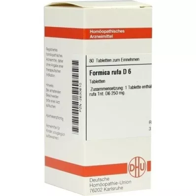 FORMICA RUFA D 6 Comprimidos, 80 Cápsulas