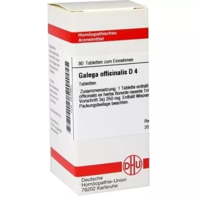 GALEGA officinalis D 4 comprimidos, 80 unid