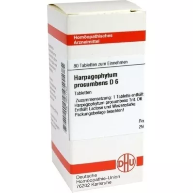 HARPAGOPHYTUM PROCUMBENS D 6 Comprimidos, 80 Cápsulas