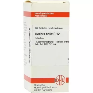 HEDERA HELIX D 12 Comprimidos, 80 Cápsulas
