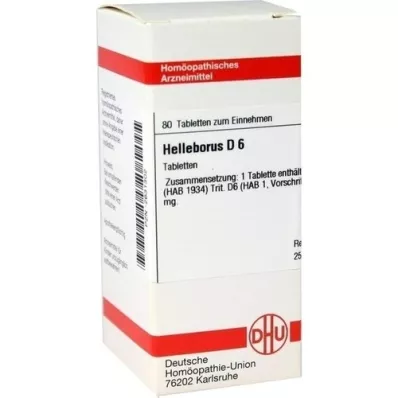 HELLEBORUS D 6 Comprimidos, 80 Cápsulas