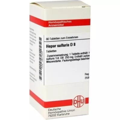 HEPAR SULFURIS D 8 Comprimidos, 80 Cápsulas