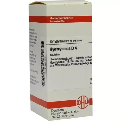 HYOSCYAMUS D 4 Comprimidos, 80 Cápsulas