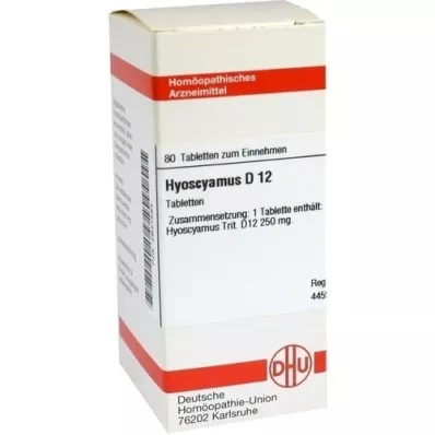 HYOSCYAMUS D 12 Comprimidos, 80 Cápsulas