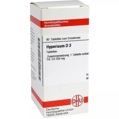 HYPERICUM D 3 Comprimidos, 80 Cápsulas