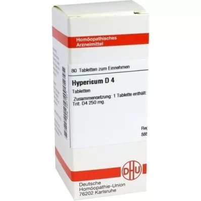 HYPERICUM D 4 Comprimidos, 80 Cápsulas