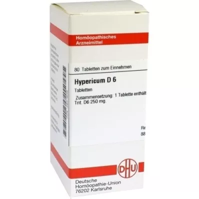 HYPERICUM D 6 Comprimidos, 80 Cápsulas
