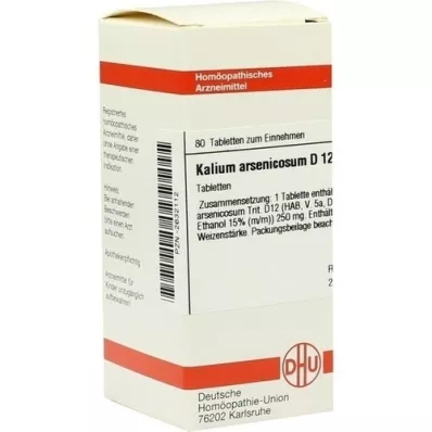 KALIUM ARSENICOSUM D 12 Comprimidos, 80 Cápsulas