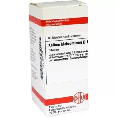 KALIUM BICHROMICUM D 12 Comprimidos, 80 Cápsulas