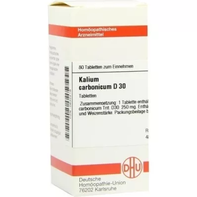 KALIUM CARBONICUM D 30 Comprimidos, 80 Cápsulas