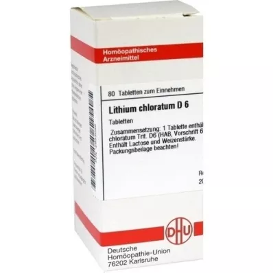 LITHIUM CHLORATUM D 6 Comprimidos, 80 Cápsulas