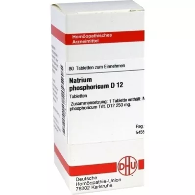 NATRIUM PHOSPHORICUM D 12 Comprimidos, 80 Cápsulas