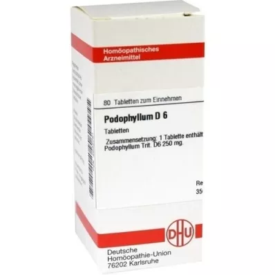 PODOPHYLLUM D 6 Comprimidos, 80 Cápsulas