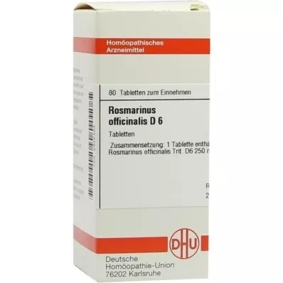 ROSMARINUS OFFICINALIS D 6 Comprimidos, 80 Cápsulas