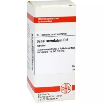 SABAL SERRULATUM D 6 Comprimidos, 80 Cápsulas