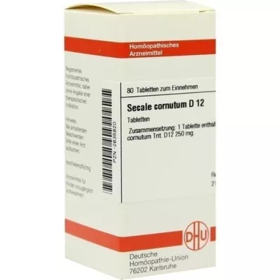 SECALE CORNUTUM D 12 Comprimidos, 80 Cápsulas