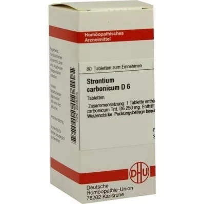 STRONTIUM CARBONICUM D 6 Comprimidos, 80 Cápsulas