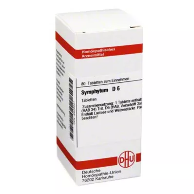 SYMPHYTUM D 6 Comprimidos, 80 Cápsulas SYMPHYTUM D 6 Comprimidos, 80 Cápsulas