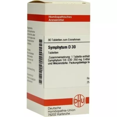 SYMPHYTUM D 30 Comprimidos, 80 Cápsulas