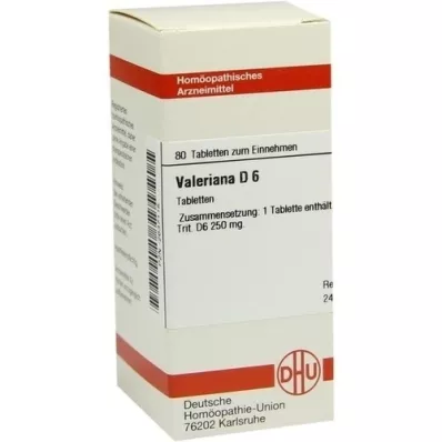 VALERIANA D 6 Comprimidos, 80 Cápsulas