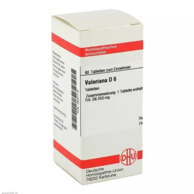 VALERIANA D 6 Comprimidos, 80 Cápsulas VALERIANA D 6 Comprimidos, 80 Cápsulas