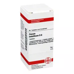ZINCUM METALLICUM D 8 Comprimidos, 80 Cápsulas