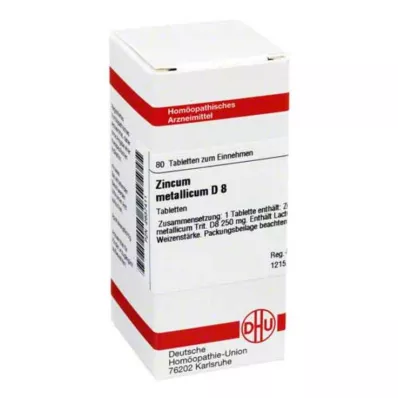 ZINCUM METALLICUM D 8 Comprimidos, 80 Cápsulas ZINCUM METALLICUM D 8 Comprimidos, 80 Cápsulas