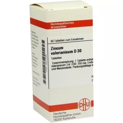ZINCUM VALERIANICUM D 30 Comprimidos, 80 Cápsulas