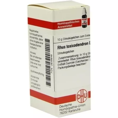 RHUS TOXICODENDRON D 10 glóbulos, 10 g