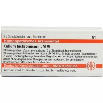 KALIUM BICHROMICUM LM VI Glóbulos, 5 g