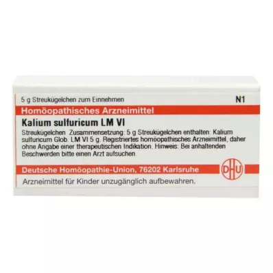 KALIUM SULFURICUM LM VI Glóbulos, 5 g
