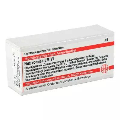 NUX VOMICA LM VI Glóbulos, 5 g NUX VOMICA LM VI Glóbulos, 5 g