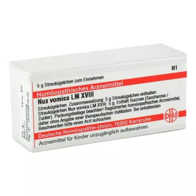 NUX VOMICA LM XVIII Glóbulos, 5 g