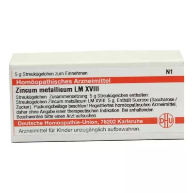 ZINCUM METALLICUM LM XVIII Glóbulos, 5 g