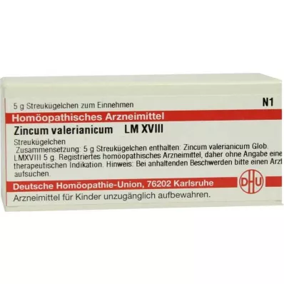 ZINCUM VALERIANICUM LM XVIII Glóbulos, 5 g ZINCUM VALERIANICUM LM XVIII Glóbulos, 5 g