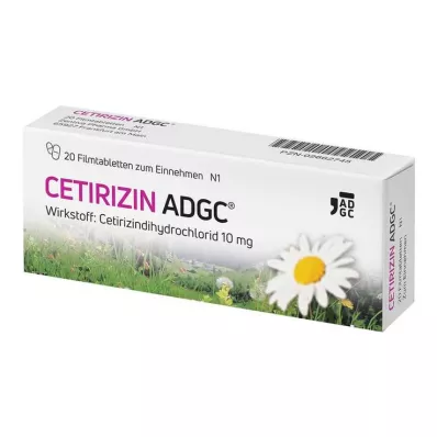 CETIRIZIN ADGC Comprimidos revestidos por película, 20 unidades CETIRIZIN ADGC Comprimidos revestidos por película, 20 unidades