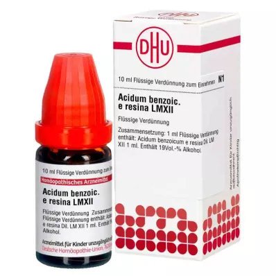 ACIDUM BENZOICUM e resina LM XII Diluição, 10 ml ACIDUM BENZOICUM e resina LM XII Diluição, 10 ml