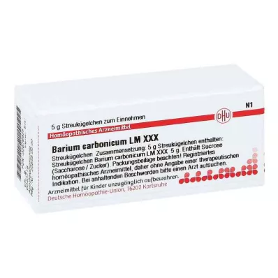 BARIUM CARBONICUM LM XXX Glóbulos, 5 g BARIUM CARBONICUM LM XXX Glóbulos, 5 g