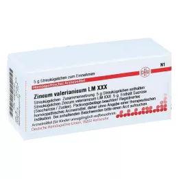 ZINCUM VALERIANICUM LM XXX Glóbulos, 5 g