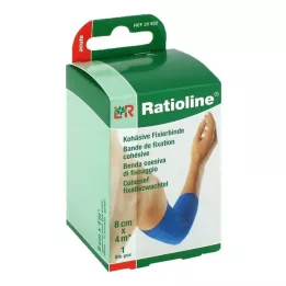 RATIOLINE Ligadura de fixação aguda coesiva 8 cmx4 m azul, 1 pc
