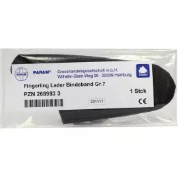 FINGERLING Correia de couro tamanho 7 com fecho, 1 peça