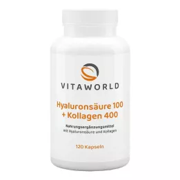 HYALURONSÄURE 100+Collagen 400 Cápsulas, 120 Cápsulas