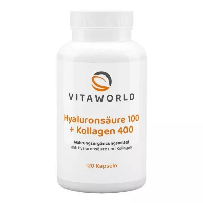 HYALURONSÄURE 100+Collagen 400 Cápsulas, 120 Cápsulas