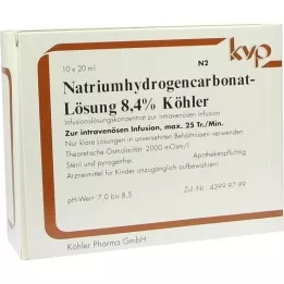 NATRIUMHYDROGENCARBONAT-Solução de Köhler 8,4%, 10X20 ml