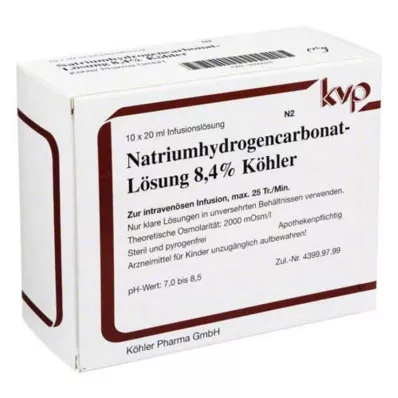 NATRIUMHYDROGENCARBONAT-Solução de Köhler 8,4%, 10X20 ml NATRIUMHYDROGENCARBONAT-Solução de Köhler 8,4%, 10X20 ml